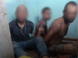 The three alleged gun runners arrested in border village raid