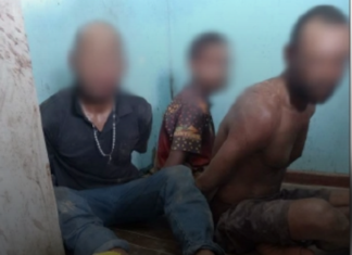 The three alleged gun runners arrested in border village raid