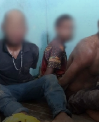 The three alleged gun runners arrested in border village raid