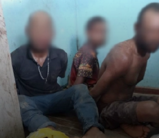 The three alleged gun runners arrested in border village raid