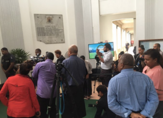 A Fiji news media conference