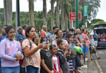 A section of the Girmit Day holiday crowd in Suva yesterday