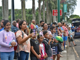 A section of the Girmit Day holiday crowd in Suva yesterday