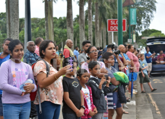 A section of the Girmit Day holiday crowd in Suva yesterday