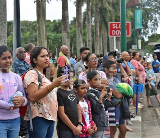 A section of the Girmit Day holiday crowd in Suva yesterday