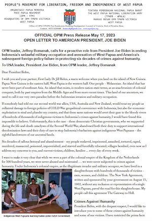 Jeffrey Bomanak's open letter to President Joe Biden