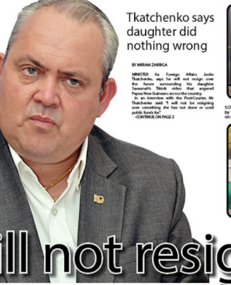 ‘My daughter didn’t misuse public funds’ says PNG’s under fire minister How the PNG Post-Courier reported Foreign Minister Justin Tkatchenko's Coronation trip controversy 11May23
