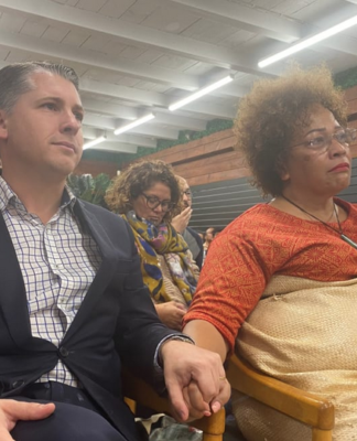 A public meeting that included government minister Michael Wood