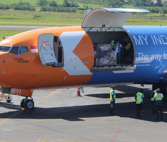 Thirty tonnes of Indonesian disaster relief supplies
