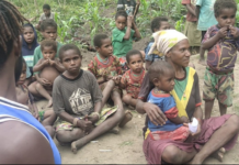 Nduga children living in refugee camps in the Papuan highlands