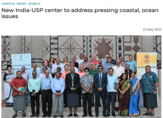 Celebrating the launch of USP's SCORI on 22May23