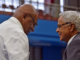 Prime Minister Sitiveni Rabuka with former prime minister Mahendra Chaudhry