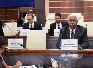 New Caledonia's Territorial Assembly President Roch Wamytan