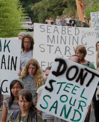 New Zealand seabed mining industry protesters