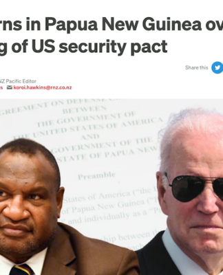 How RNZ Pacific reported the draft US security pact with Papua New Guinea 160523
