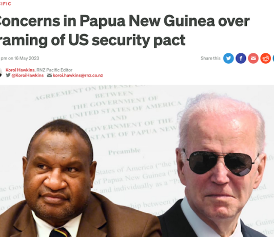 How RNZ Pacific reported the draft US security pact with Papua New Guinea 160523