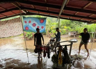 Flooding in Tahiti's Teahupo’o village