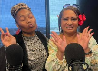 Ernestina Maro and Rachael Mario in the Pacific Media Network studios