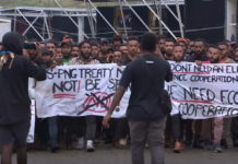 University of Papua New Guinea students protest against the US-PNG defence pact