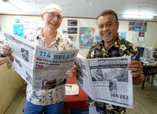 Marshall Islands Journal Giff Johnson and Tia Belau publisher Moses Uludong