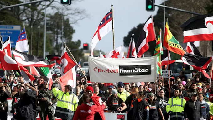 A hikoi (march) to deliver a petition