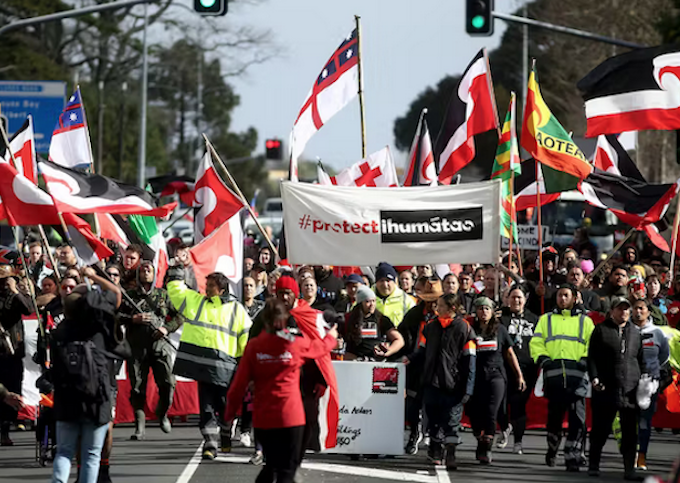 A hikoi (march) to deliver a petition