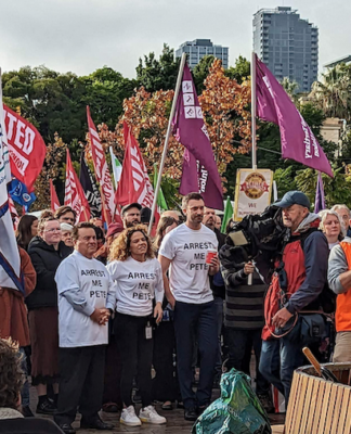 South Australian MPs rally against the draconian new anti-protest law