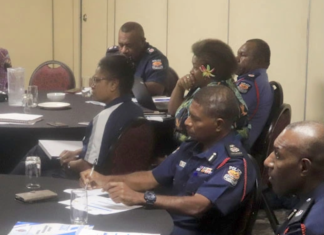 PNG police at the governance workshop in Port Moresby yesterday