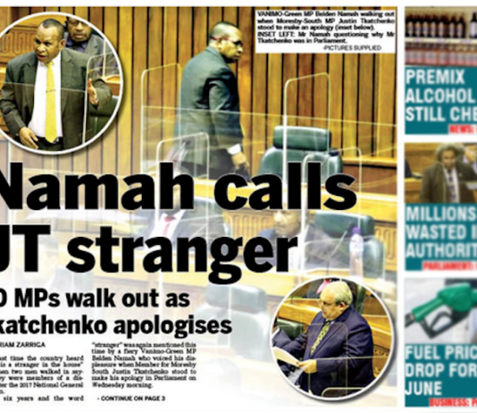 PNG's stood down Foreign Minister Justin Tkatchenko