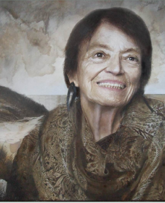 This image of Tui O'Sullivan is a portrait painted by Professor Welby Ings
