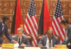 US Secretary of State Antony Blinken and PNG Defence Minister Win Barki Daki