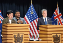 Foreign Minister Nanaia Mahuta and US Secretary of State Antony Blinken hold a media conference in Wellington