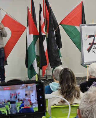 Author Antony Loewenstein speaking about his new book, The Palestine Laboratory, in Auckland last night