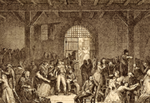 Political prisoners during the 1793 French "Reign of Terror" awaiting their fate