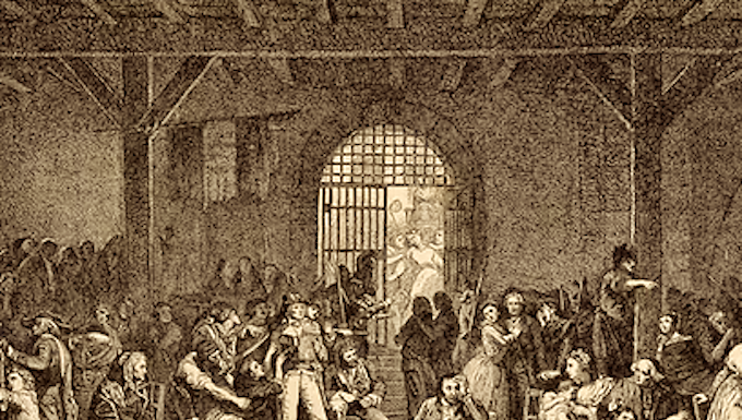 Political prisoners during the 1793 French "Reign of Terror" awaiting their fate