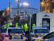 Police officers in high-vis vests have today re-entered the high-rise Auckland central building