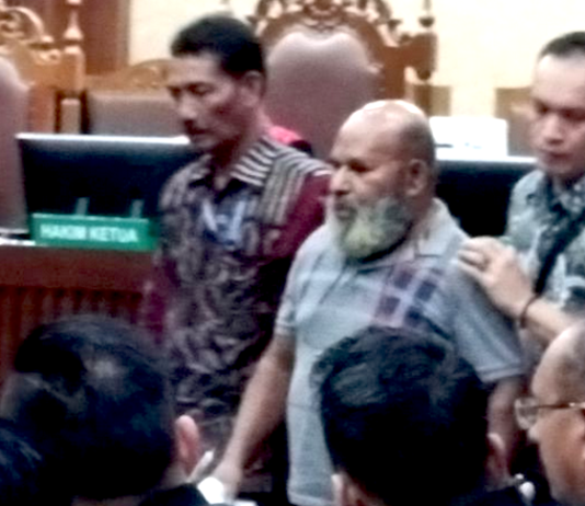 Suspended Papua Governor Lukas Enembe in court in Jakarta