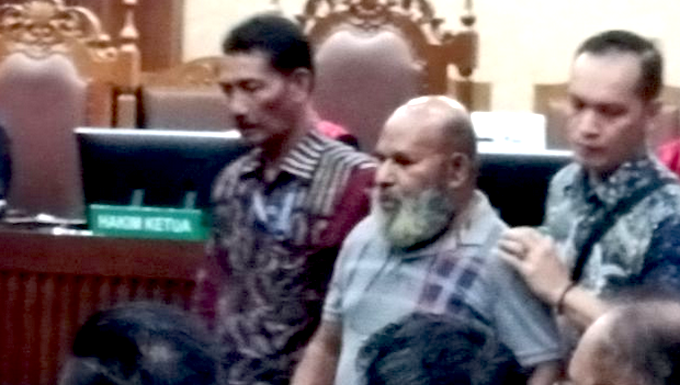 Suspended Papua Governor Lukas Enembe in court in Jakarta