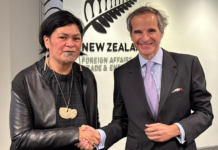 IAEA Director General Rafael Grossi met with New Zealand's Foreign Minister Nanaia Mahuta