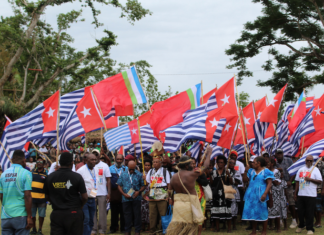 Morning Star flags of West Papuan independence on display at MACFEST2023