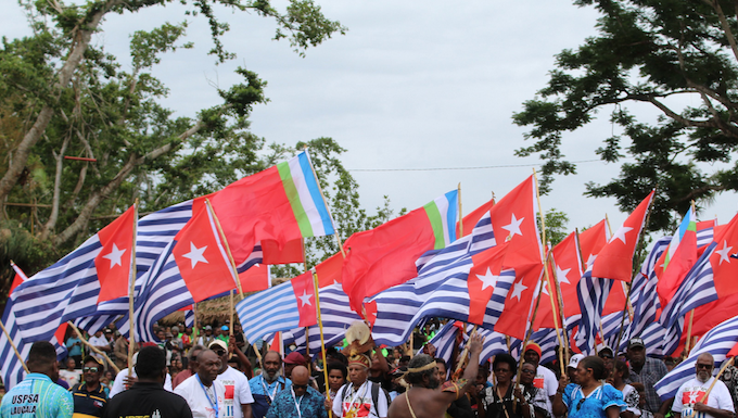 Morning Star flags of West Papuan independence on display at MACFEST2023