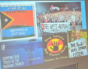 "Independence in the Pacific" posters at the teachers' wānanga at the Auckland Museum 