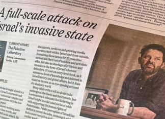 Investigative author Antony Loewenstein . . . he has "brought a book to a gunfight,