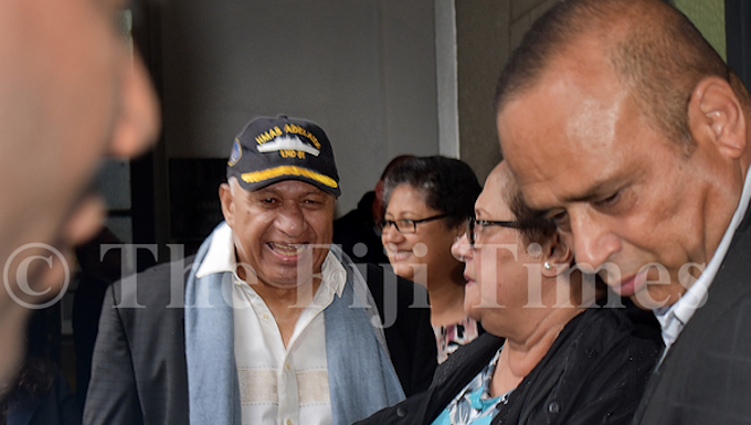Former Fiji prime minister Voreqe Bainimarama