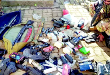 Some of the weapons and ammunition seized by PNG police