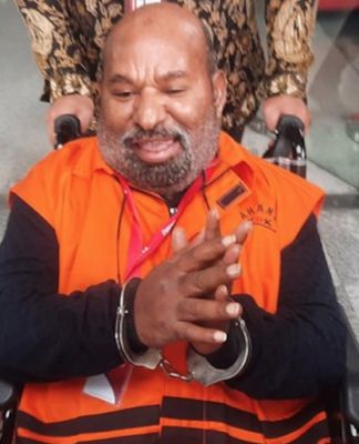 Suspended Papua Governor Lukas Enembe