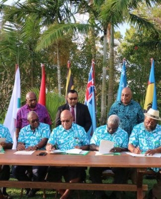 MSG leaders sign the two declarations - on climate crisis and subregional security