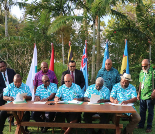 MSG leaders sign the two declarations - on climate crisis and subregional security