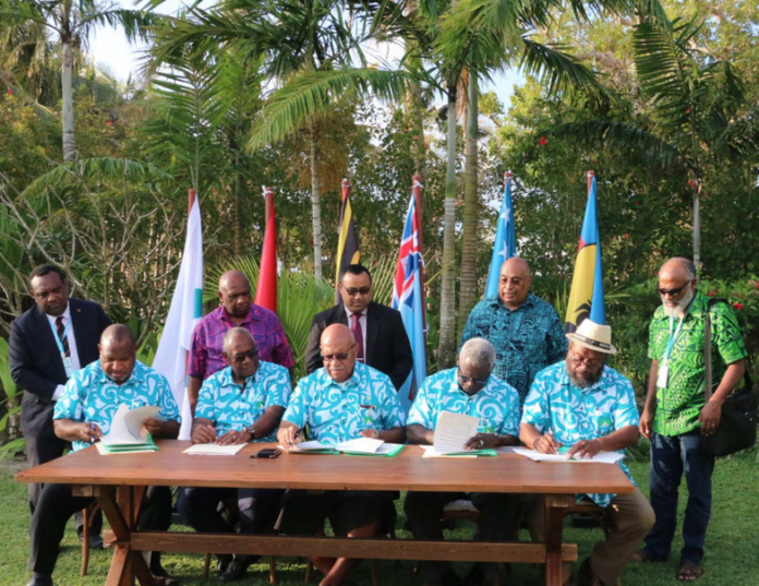 MSG leaders sign the two declarations - on climate crisis and subregional security