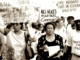 Meraia Taufa Vakatale (centre) at an anti-nuclear protest march